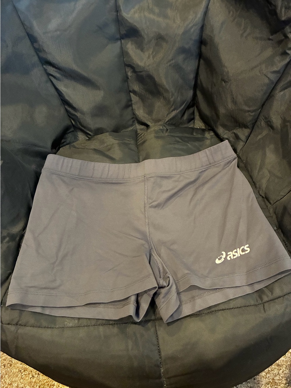 ASICS Gurls gray Athletic Shorts with Logo